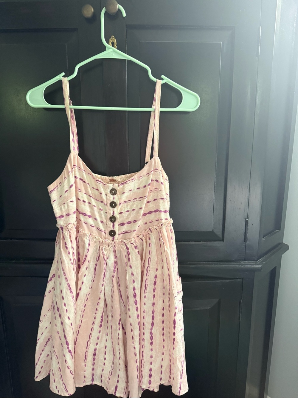 Free People Pink and Purple Mini Romper